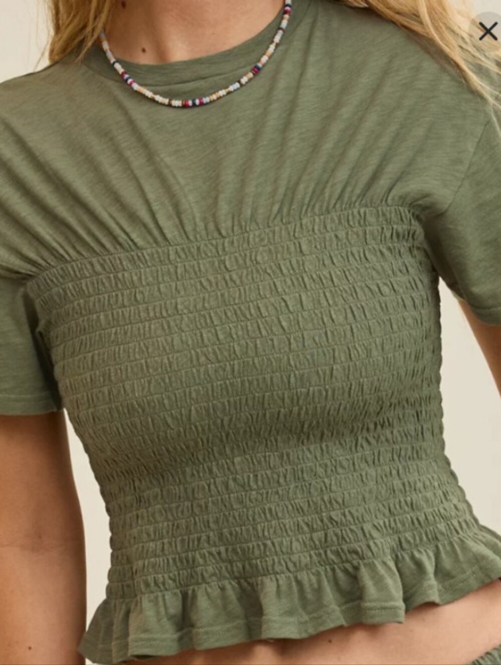 Aerie Smocked T-Shirt